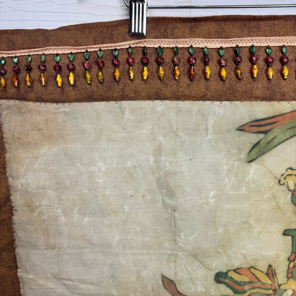 Mayan Warrior Tapestry Wall‎ Hanging  Beaded- Multicolor - Picture 4 of 13